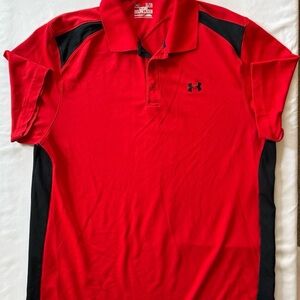 Under Armour Red and Black Men’s Polo Shirt